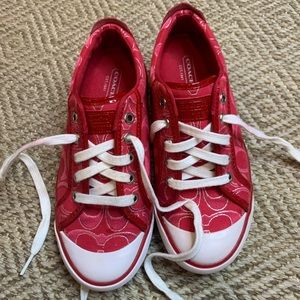 Coach Logo Sneakers (Red)